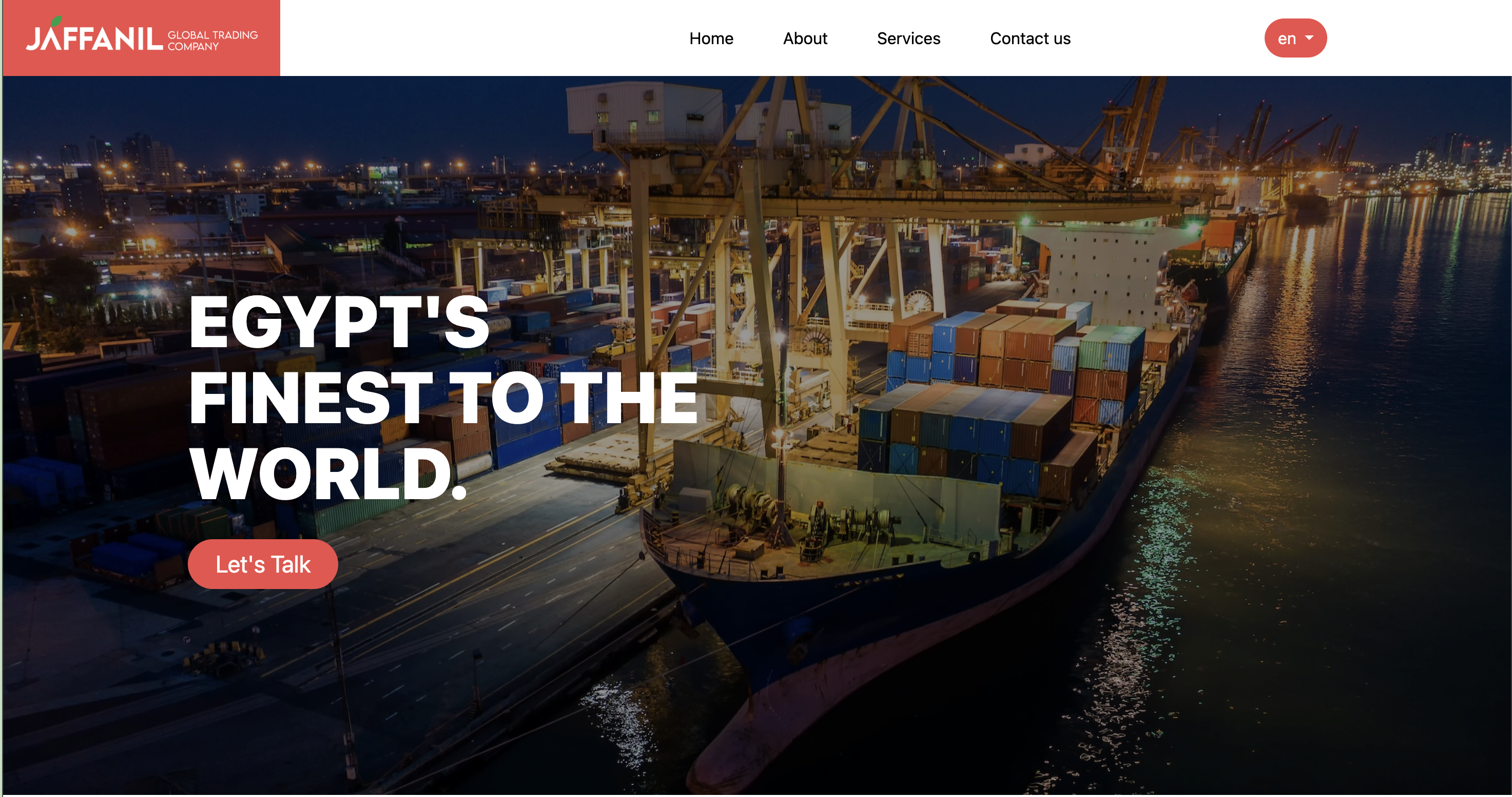Jaffanil Global Trade project screenshot